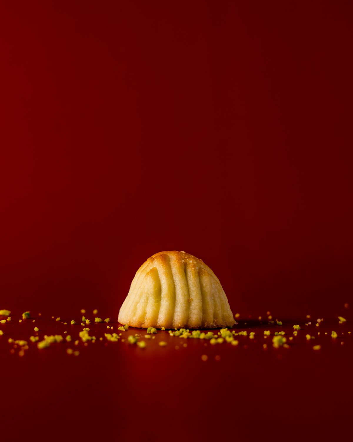 A shortbread cookie photographed close up